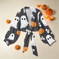 thumbnail image 5 of Gamivast Open Front Cardigan for Women Tie Knot Long Sleeve Shrugs Witch Hat Print Lightweight Cropped Tops Halloween Cover Up for Fall Festival Holiday Outfits, 5 of 5