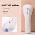 thumbnail image 4 of Minisecador de uñas portátil UV LED, 2 temporizadores, secado rápido, recargable, herramienta para manicura, 4 of 9