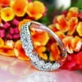 thumbnail image 2 of 2 Ct Round Cut Moissanite Half Eternity Wedding Band Ring 14K White Gold Plated, 2 of 4