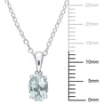 thumbnail image 2 of Everly Women's Aquamarine Sterling Silver Necklace, 2 of 5