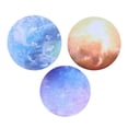 thumbnail image 3 of HONITANO 3Set Round Planet Mouse Pad Assorted Color Rubber Silk Cloth For Gaming 9x9in, 3 of 8