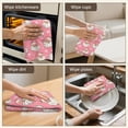 thumbnail image 6 of 2 Pcs Funny Kitchen Towels,Pink Christmas Santa Pattern Microfiber Dish Towels,Kitchen Tea Towels,Kitchen Towel Set (18" X 26"), 6 of 7