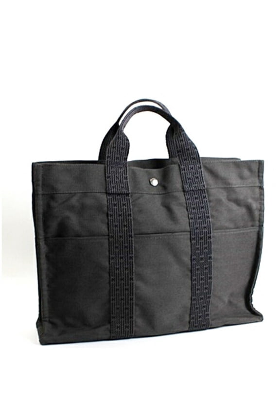 Pre-Owned Hermes Herms Air Line MM Canvas Tote Bag, Gray, for Men and Women (Good)