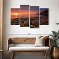 thumbnail image 3 of Elephant Stock Sunrise At Acadia National Park Wall Art - Horizontal Multi Panel Canvas - Living Room Wall Decor - Beach Multi Panel - Orange And Blue Decor - 52" x 32", 3 of 8