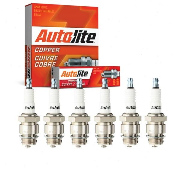 6 pc Autolite 373 Copper Core Spark Plugs for 204 BT2 C81 M24 Ignition Wire Secondary