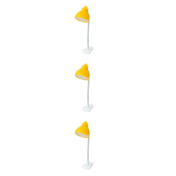 3 PCS Dimmable Desk Lamp Reading Lights Table Student Yellow