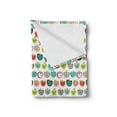 thumbnail image 2 of Fruits Soft Flannel Fleece Throw Blanket, Retro Style Fruit Illustration Youthful Childish Food Organic Eating Kids Design, Cozy Plush for Indoor and Outdoor Use, 50" x 70", Multicolor, by Ambesonne, 2 of 5