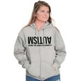 thumbnail image 4 of Autism Seeing the World Differently Zip Up Hoodie Men's Women's Brisco Brands L, 4 of 6