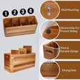 thumbnail image 3 of Organizador de utensilios de cocina de madera Brightdeer, madera de acacia, 3 of 5