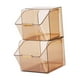 thumbnail image 4 of Caja de almacenamiento Macarena Soporte para Cápsulas de café Contenedor de almacenamiento de paquetes de azúcar Transparente Organizador de bolsas Marrón claro Estante de soporte de almacenamiento, 4 of 8