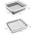 thumbnail image 3 of Collapsible Dish Drying Rack Portable Dinnerware Drainer Organizer for Kitchen RV Campers Travel Trailer Space Saving Kitchen Storage Tray, 3 of 7