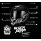 thumbnail image 3 of Casco Integral Black Pearl Bandit Negro Plata Mate Dot Ece Talla XL, 3 of 6