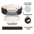 thumbnail image 6 of FurHaven Pet Products Faux Sheepskin & Suede Oval Pet Bed for Dogs & Cats - Espresso, Small, 6 of 10