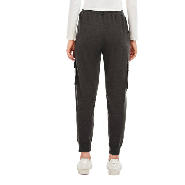 Women's Loose Cargo Sweatpants Pockets Sporty Gym Athletic Fit