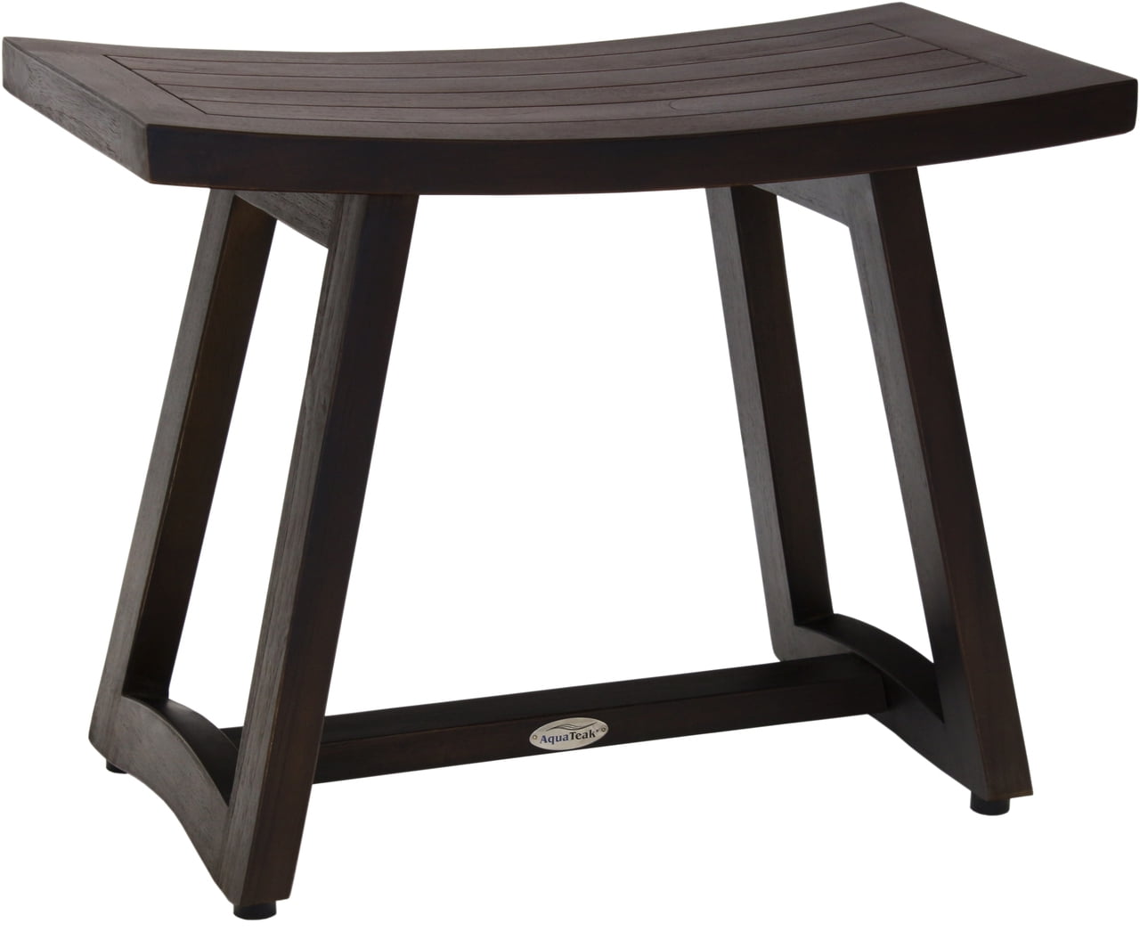 24" Mocha Teak Wood Shower Bench with Rubber Feet