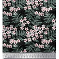 thumbnail image 1 of Soimoi Cotton Duck Fabric Leaves & White Flower Floral Printed Craft Fabric by the Yard 42 Inch Wide, 1 of 3