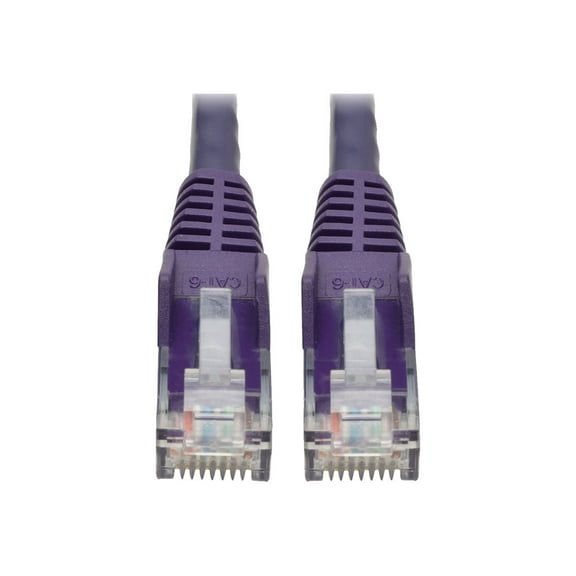 Tripp Lite 1ft Cat6 Gigabit Snagless Molded UTP Patch Cable (RJ45 M/M), Purple