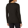 thumbnail image 5 of Fruit of the Loom Women's Micro Waffle Premium Thermal Underwear Tee Shirt, Black, 2X, 5 of 9