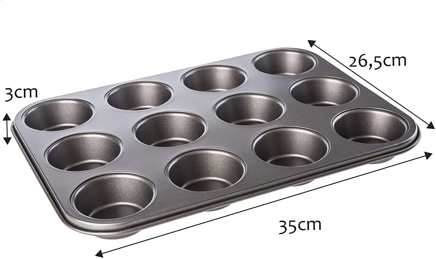 Aluminized Steel Cupcake Muffin Pan 35 Cavities 18" x 26" 