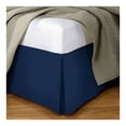 thumbnail image 3 of Crescent Bedding Pleated Bed Skirt Easy Care, Quadruple Pleated Design, Fabric Base Allows for Natural Draping, 15" Fall Covers Legs and Bed Frame (Full, Navy), 3 of 6