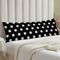 thumbnail image 4 of Polka Dot Body Pillow Cover Black and White Spot Doodle Abstract Long Pillow Case with Zipper Decorative Soft Bedding Pillowcase Vintage Farmhouse Cushion Pillow Covers for Couch,Bedroom 20"x54", 4 of 6