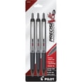 thumbnail image 4 of Pilot® Precise™ V5 Liquid Ink Retractable Rollerball Pens, Extra-Fine Point, 0.5mm, Black Barrel, Black Ink, Pack Of 3, 4 of 5