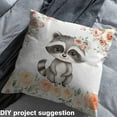 thumbnail image 2 of Feelyou Kawaii Raccoon Fabric by the Yard 5 Yards, Animal Lover Home Decor Fabric by the Yard, Vintage Rustic Flower Sewing Fabric, Super Cozy Room Decor, 2 of 6