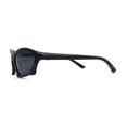 thumbnail image 3 of Trendy Iconic 90s Wrap Around Sport Plastic Sunglasses All Black, 3 of 4