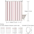 thumbnail image 2 of Shower Curtain Abstract Classic Pink and White Stripe Graphic Modern Waterproof Polyester Fabric 72 x 72 inches Set with Hooks, 2 of 6