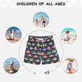 thumbnail image 6 of FORMRS Boys Swim Trunks Quick Dry Mesh Lining Beach Boardshorts, Sizes XS-XL, Cartoon Space Cat, 6 of 7