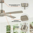 thumbnail image 5 of WINGBO  54 inch 5 ABS Blades DC Motor Indoor Ceiling Fan with Remote Control 54inch - Nickel and Wood Grain, 5 of 5