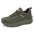 thumbnail image 2 of Men's Lace‑Up Mid‑Top Outdoor Hiking Shoes, Spliced Multi‑Panel Upper Footwear with Deep‑Lug Rugged Thick Outsole for Mountain Trekking and Field Outdoor Activities, 2 of 8