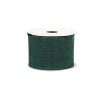 Northlight Solid Green Wired Edge Craft Christmas Ribbon 2.5 x 10 Yards - 2.5"