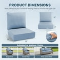thumbnail image 2 of Outdoor Wicker Furniture Cushion Set, 24 x 22 x 6 Thicken Deep Seat Patio Chair Cushions, Baby Blue, 6 Sets, 2 of 10