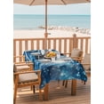 thumbnail image 2 of Outdoor Tablecloth with Umbrella Hole for Patio/Picnic/Party/Camping, Blue Football Waterproof Table Cloth Rectangle Table Cover Washable, Soccer Ball Water Splash (52"x 70"), 2 of 9