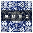 thumbnail image 6 of Reversible Outdoor Rug Carpet, 9' x 12' Waterproof Plastic Straw Rug, Portable RV Camping Rugs with Carry Bag, Large Floor Mat for Backyard, Deck, Picnic, Beach, Blue & White Floral, 6 of 9