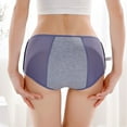 thumbnail image 4 of Pavied Period Underwear Seamless Underwear Breathable Mesh Pre And Post Leak Proof Physiological Pants Mid Rise Sanitary Pants Underwear High Waisted Underwear Panties for Women Blue XL, 4 of 6