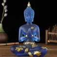 thumbnail image 2 of 7'' Buddha Statues Translucent Resin Statue Decoration,Small Seated Buddha Collectibles Indoor Ornaments for Home Temple Diwali Decor[Energy Class A], 2 of 7