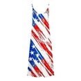 thumbnail image 5 of Summer Clearance! Joau Womens American Flag 4th of July Dresses Star Striped Patriotic Spaghetti Strap Sleeveless Maxi Dress Summer Beach Sundresses, 5 of 5