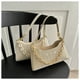 thumbnail image 3 of Zhuge Bolso de hombro tejido para mujer, bolso de mano tejido, bolso de mano tejido elegante para playa de verano, bolsos de hombro de 10,23 x 2,55 x 5,9 pulgadas (caqui F), 3 of 5