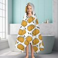 thumbnail image 6 of Cute Yellow Hedgehog Pattern Hooded Bath Towel，60"x35" for Ages 3 To 12 Kids, Quick Dry Lightweight Soft Microfiber Hood Beach Towel Cover Up for Kids, 6 of 7