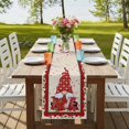 thumbnail image 4 of Table Runners 70 Inches Long Dress Scarves, Valentine's Day Farmhouse Coffee/Dining/Kitchen Table Decor, Holiday Table Runner, Romantic Roses Love Heart Gnomes Rustic 13x70 Inch, 4 of 9