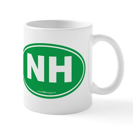 CafePress - New Hampshire NH Euro Oval Mug - 11 oz Ceramic Mug - Novelty Coffee Tea Cup