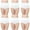 White, variant on UAMVSH 6 Pack Cotton Underwear for Women Soft Breathable High Waisted Briefs Full Coverage Ladies Panties