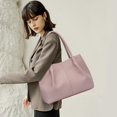 thumbnail image 3 of Bolso de hombro KKXIU de piel vegana rosa para mujer, 3 of 7