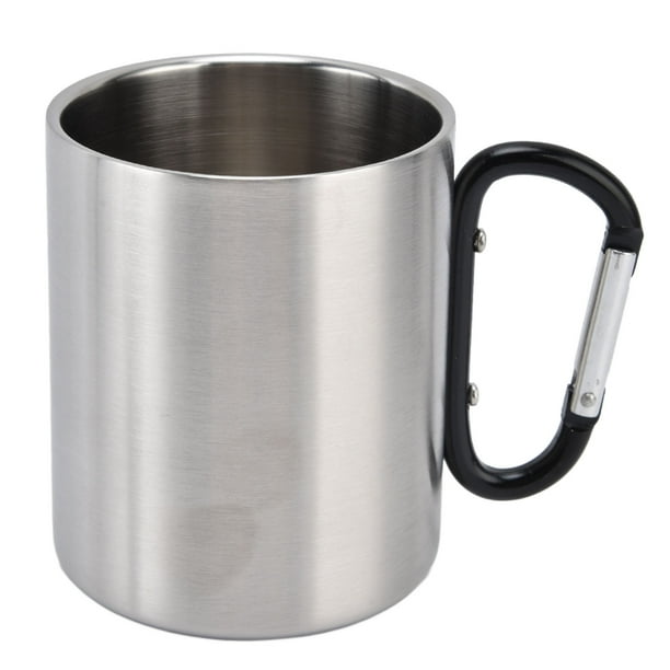 Taza De Café De Acero Inoxidable, Superficie Brillante Muy Duradera, Mango único, Tazas De Café Para Acampar Para Acampar Y Viajar