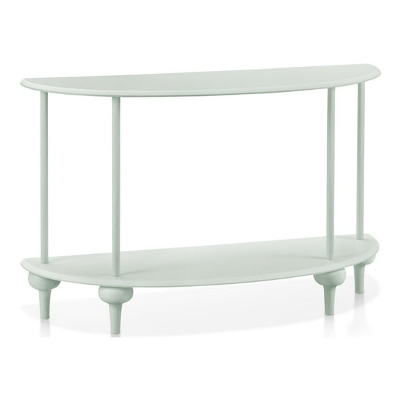 Furniture of America Soela Half Moon Composite Console Table with Shelf