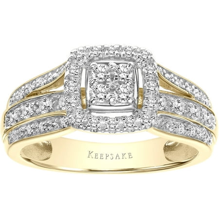 Keepsake Faith 3/8 Carat T.W. Certified Diamond 10kt Yellow Gold Ring