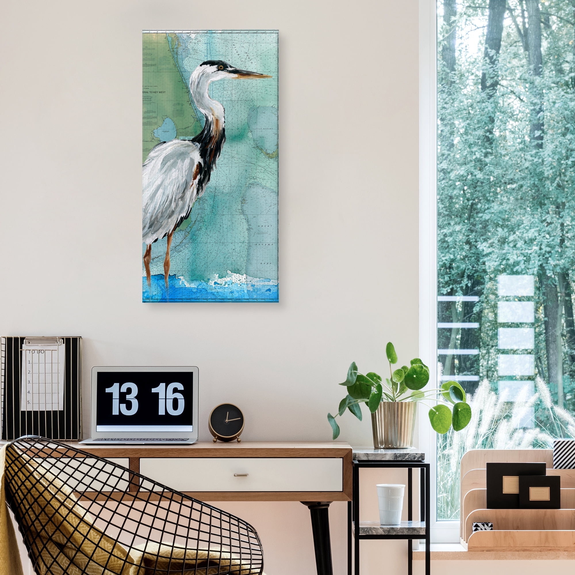 Key West Crane by Carol Robinson Canvas Art Print