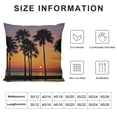 thumbnail image 5 of COMIO  Hawaiian Throw Pillow Cushion Cover, Hawaiian Sunset on Big Island Anaehoomalu Bay Ocean Romantic Resort, Decorative Square Accent Pillow Case, Mauve Black, 5 of 5